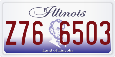 IL license plate Z766503