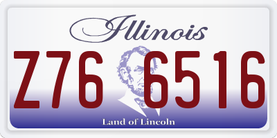 IL license plate Z766516