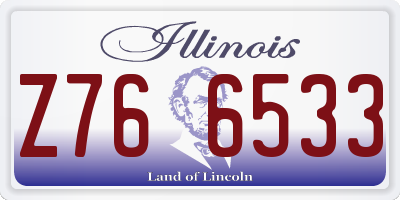 IL license plate Z766533