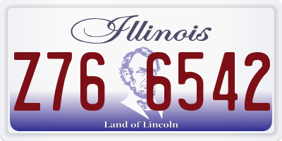 IL license plate Z766542