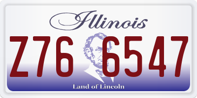 IL license plate Z766547