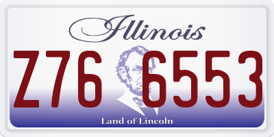 IL license plate Z766553