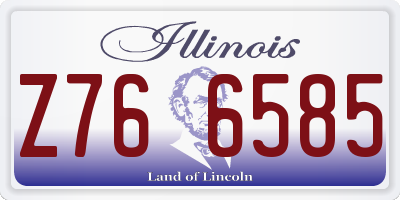 IL license plate Z766585