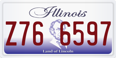 IL license plate Z766597