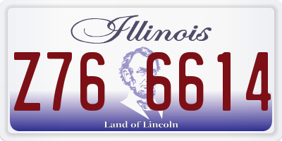 IL license plate Z766614