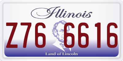 IL license plate Z766616