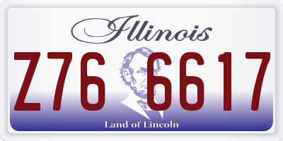 IL license plate Z766617