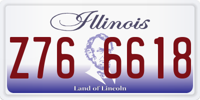 IL license plate Z766618