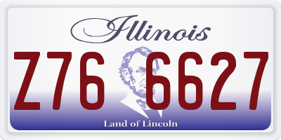 IL license plate Z766627