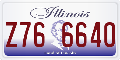 IL license plate Z766640
