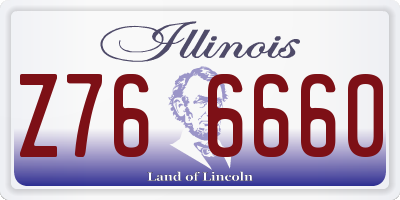 IL license plate Z766660