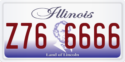 IL license plate Z766666