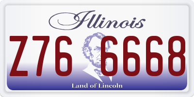 IL license plate Z766668