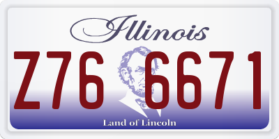 IL license plate Z766671