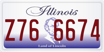 IL license plate Z766674