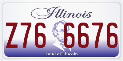 IL license plate Z766676