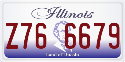 IL license plate Z766679