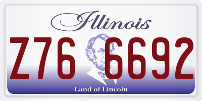 IL license plate Z766692