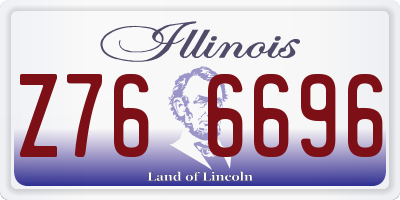 IL license plate Z766696