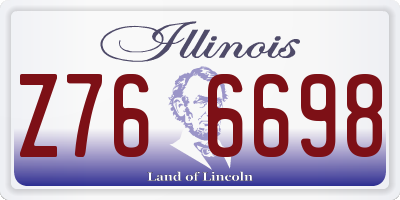 IL license plate Z766698