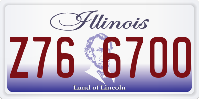 IL license plate Z766700
