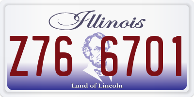 IL license plate Z766701