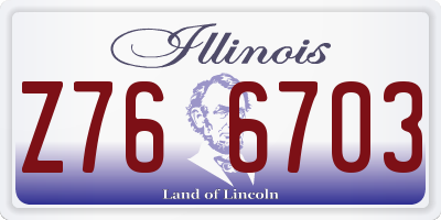IL license plate Z766703