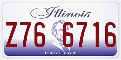 IL license plate Z766716