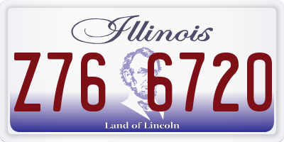 IL license plate Z766720