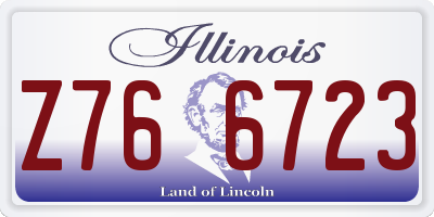 IL license plate Z766723