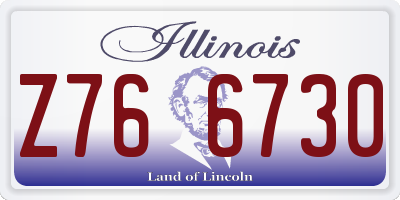 IL license plate Z766730