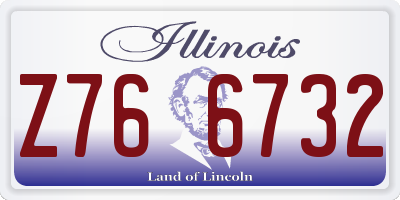 IL license plate Z766732