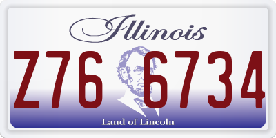 IL license plate Z766734