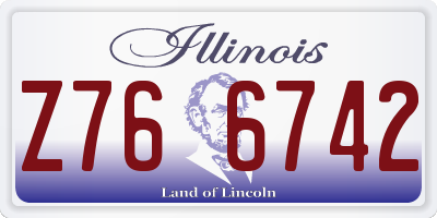 IL license plate Z766742