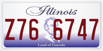 IL license plate Z766747
