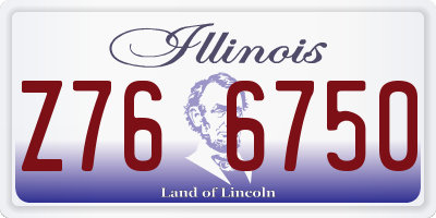 IL license plate Z766750