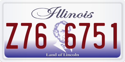IL license plate Z766751