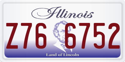 IL license plate Z766752