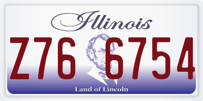 IL license plate Z766754