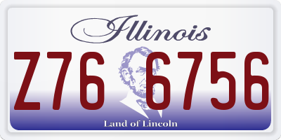 IL license plate Z766756