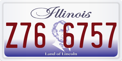 IL license plate Z766757