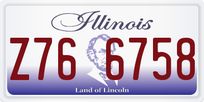 IL license plate Z766758