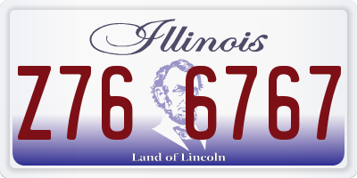 IL license plate Z766767