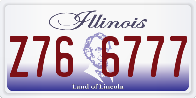 IL license plate Z766777