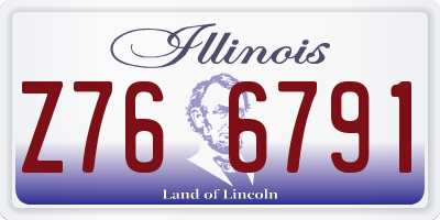 IL license plate Z766791