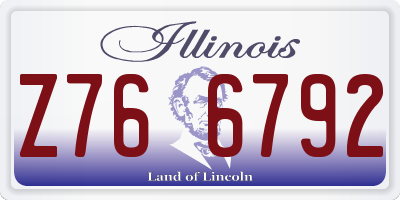 IL license plate Z766792