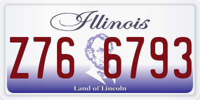 IL license plate Z766793
