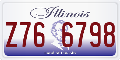 IL license plate Z766798