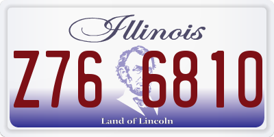 IL license plate Z766810
