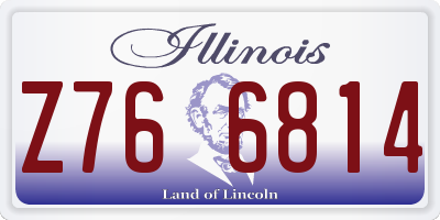 IL license plate Z766814